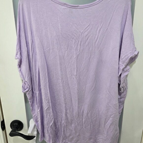 Buffalo David Bitton XXL Lavender Dolman Sleeve T-Shirt Loose Fit Cozy Tee - Picture 7 of 7